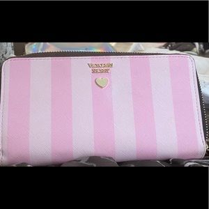 Victoria’s Secret pink stripe wallet